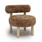 Carmel Dark Taupe Vegan Shearling Accent Chair by TOV