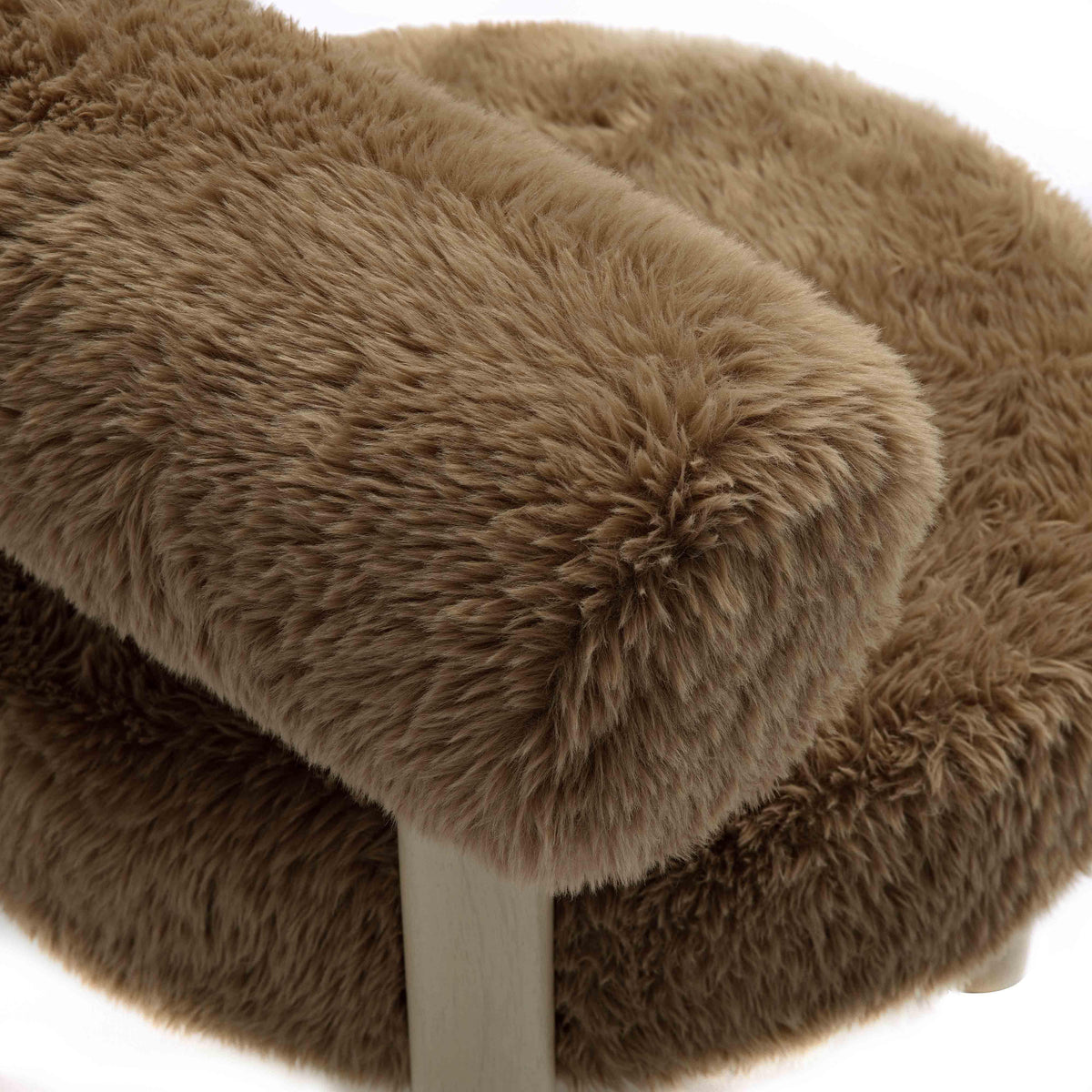 Carmel Dark Taupe Contract-Grade Vegan Shearling Accent Chair by TOV Furniture – photo 6 of 9