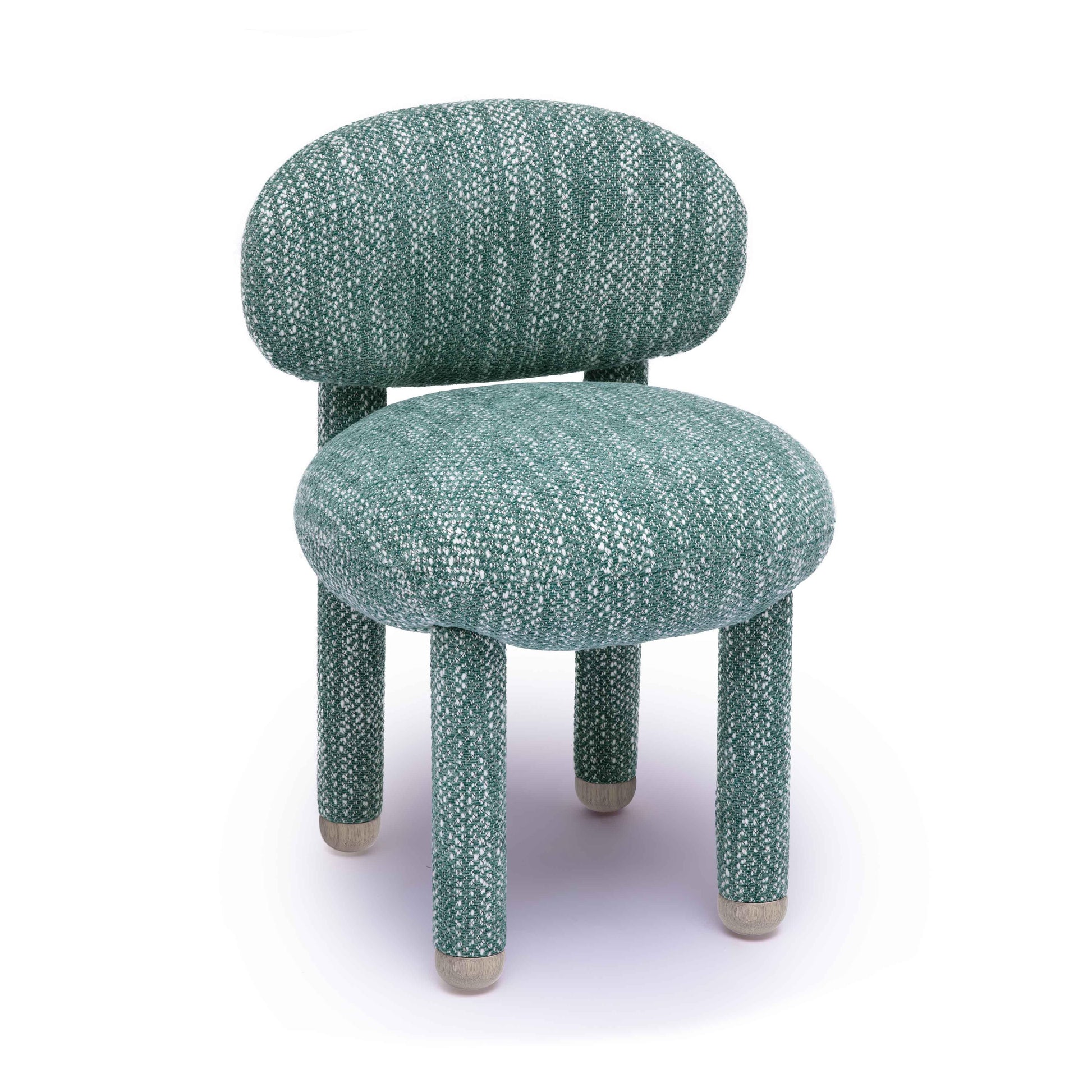 Manu Teal Nubby Performance Fabric Side Chair by TOV