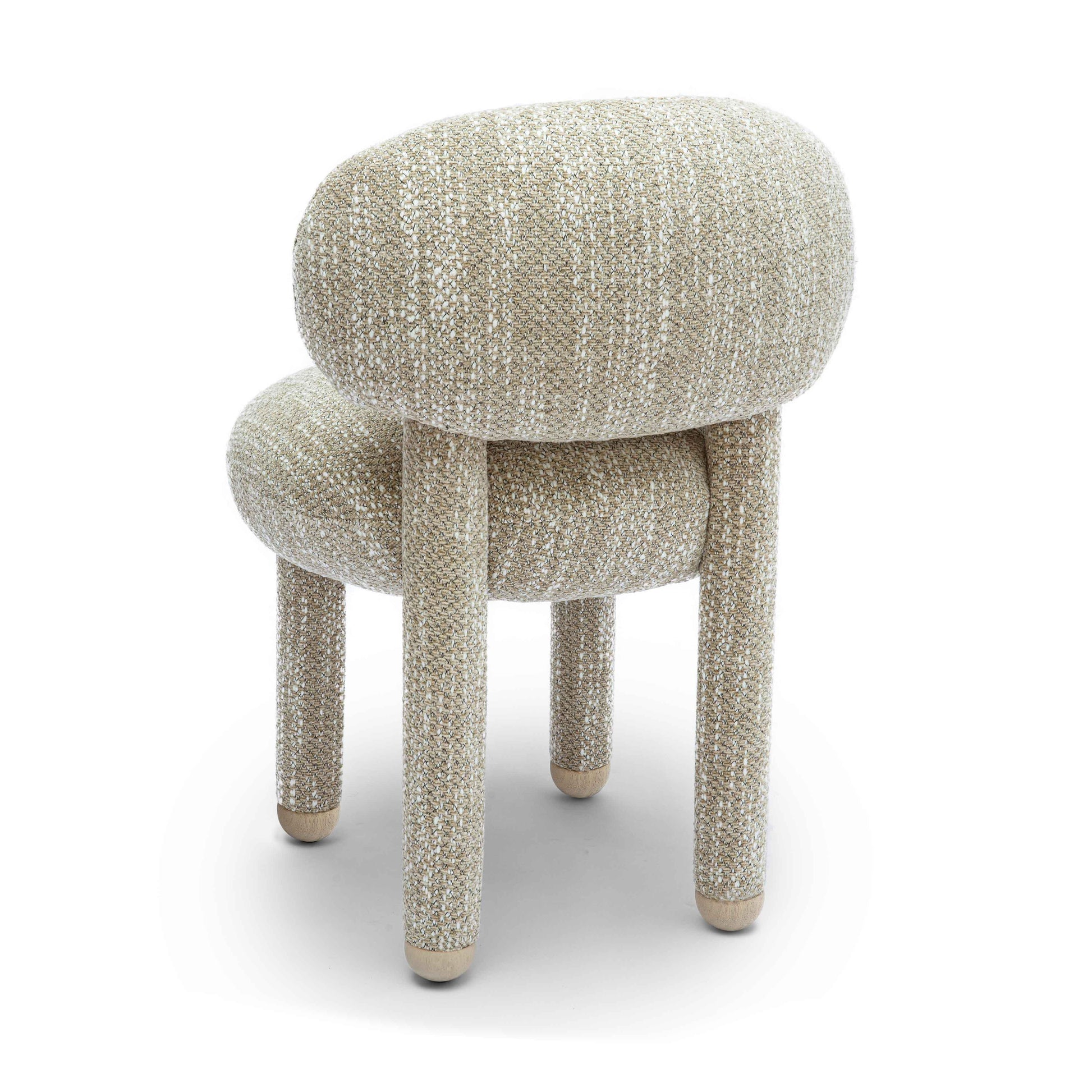 Manu Beige Nubby Performance Fabric Side Chair by TOV