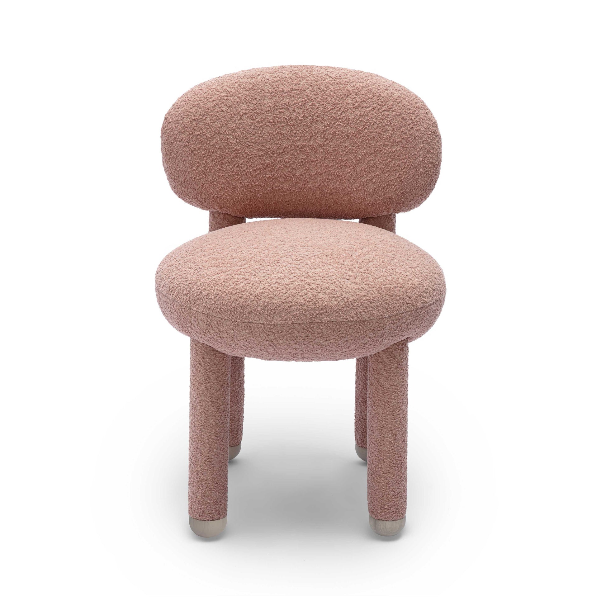 Manu Rose Pink Performance Boucle Side Chair by TOV