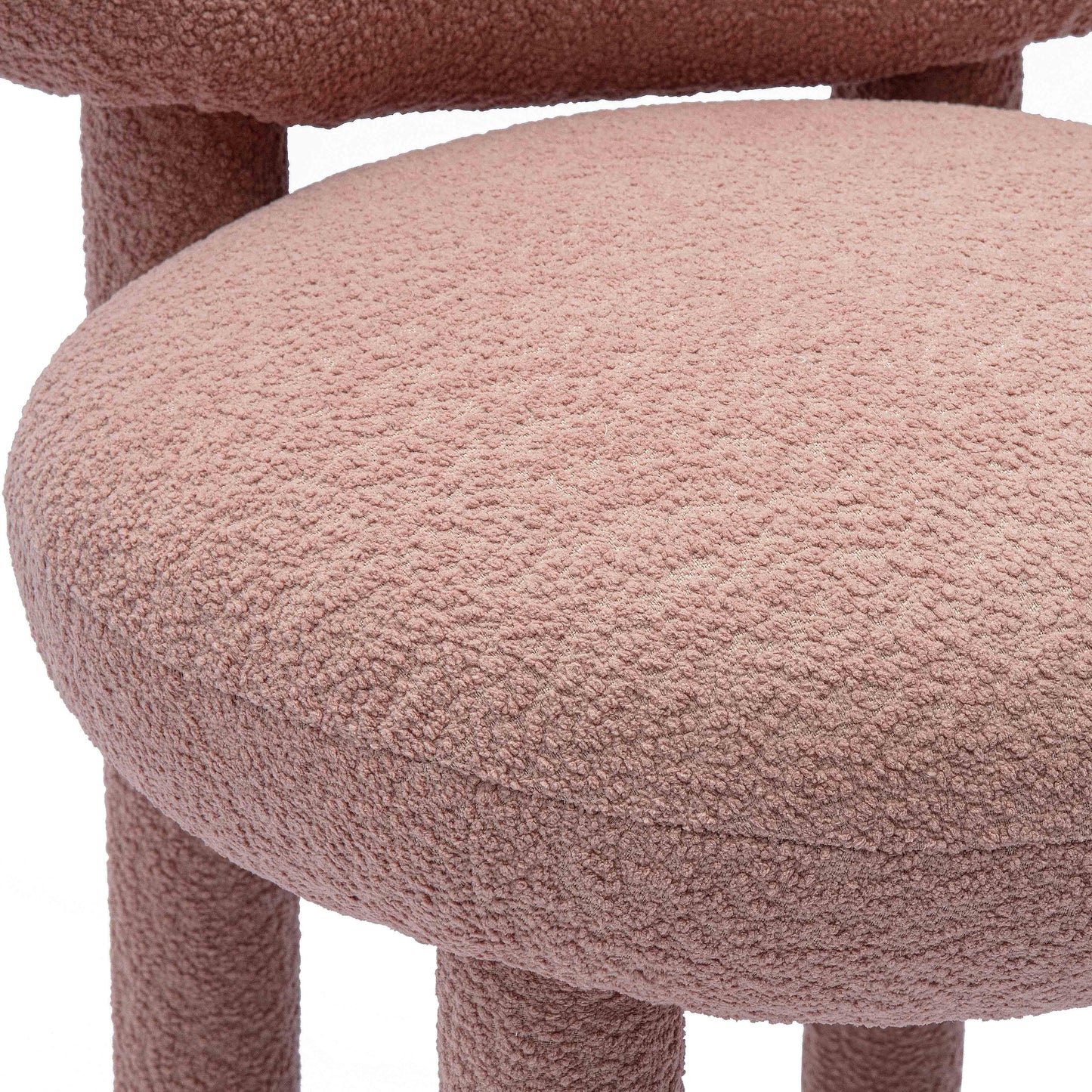 Manu Rose Pink Performance Boucle Side Chair by TOV