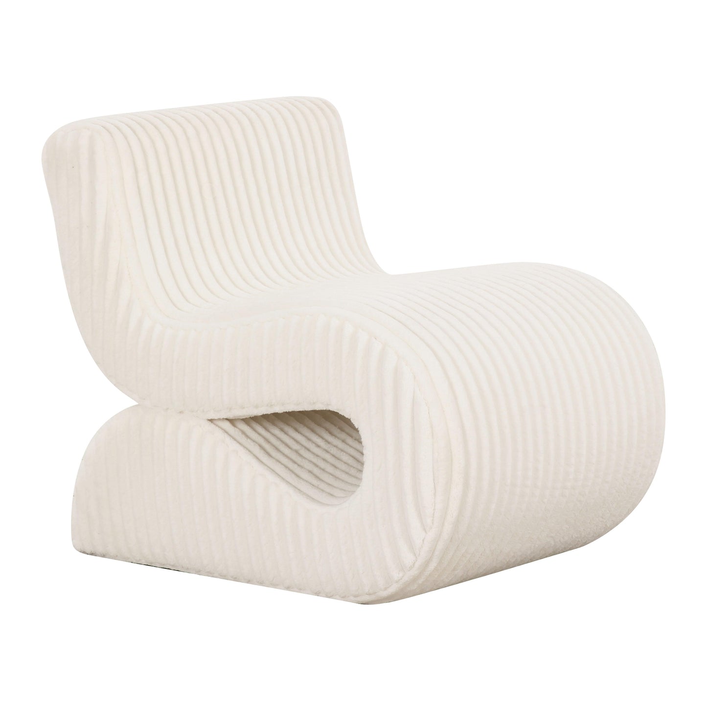 Senna Cream Oversized Corduroy Accent Chair by TOV