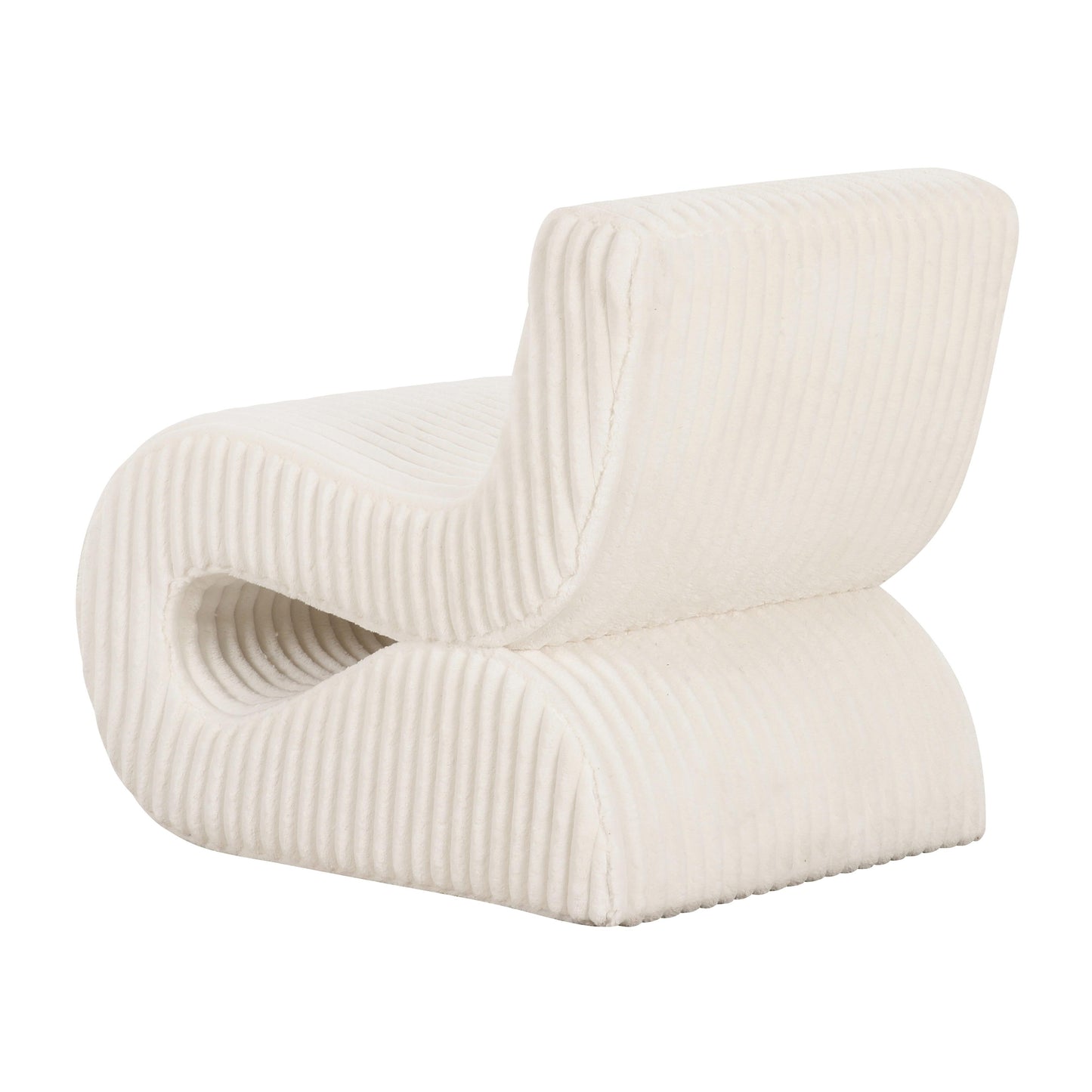 Senna Cream Oversized Corduroy Accent Chair by TOV