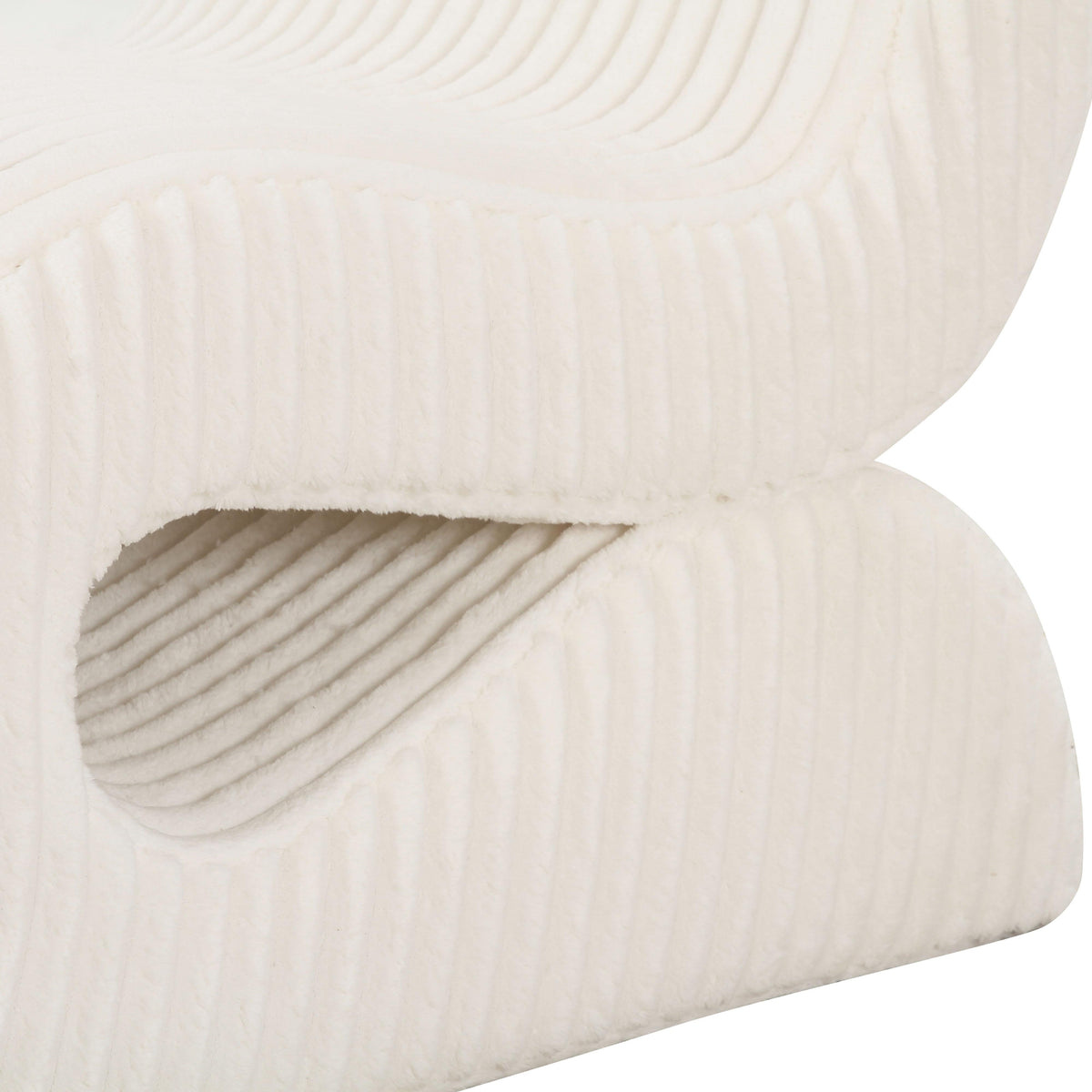 Senna Cream Performance Oversized Corduroy Accent Chair by TOV Furniture – photo 5 of 6