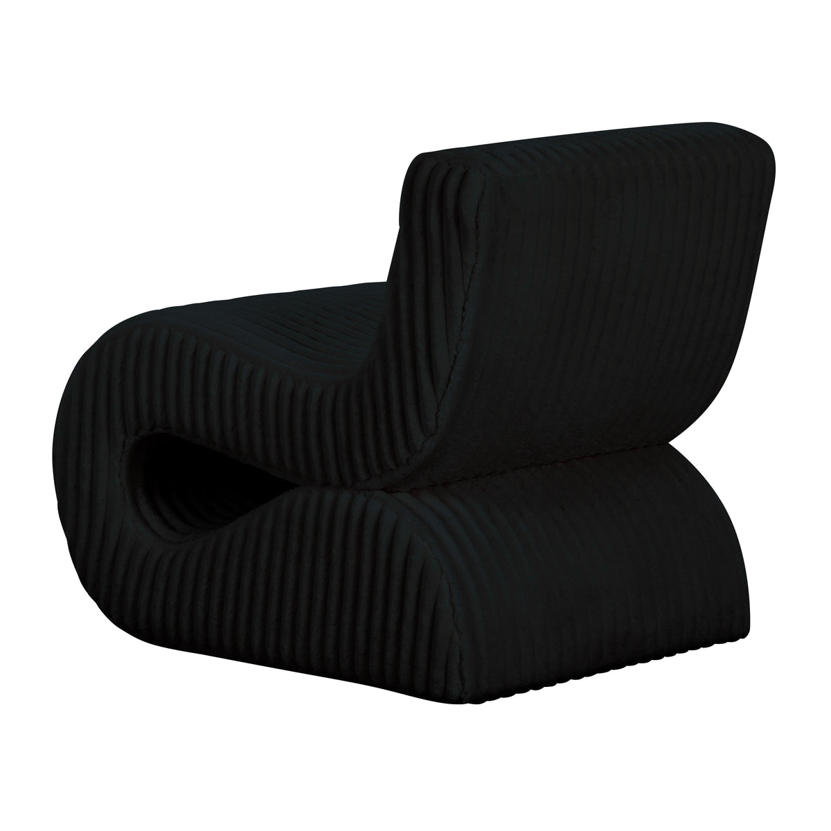 Senna Black Performance Oversized Corduroy Accent Chair by TOV Furniture – photo 4 of 5