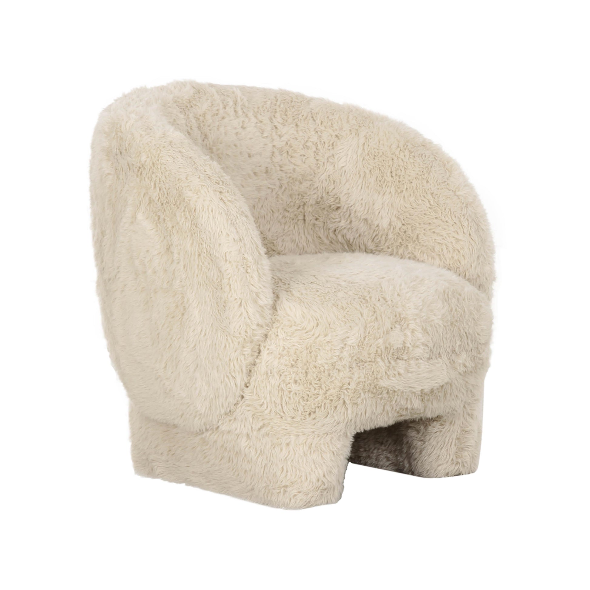 Kiki Natural Vegan Shearling Accent Chair by TOV