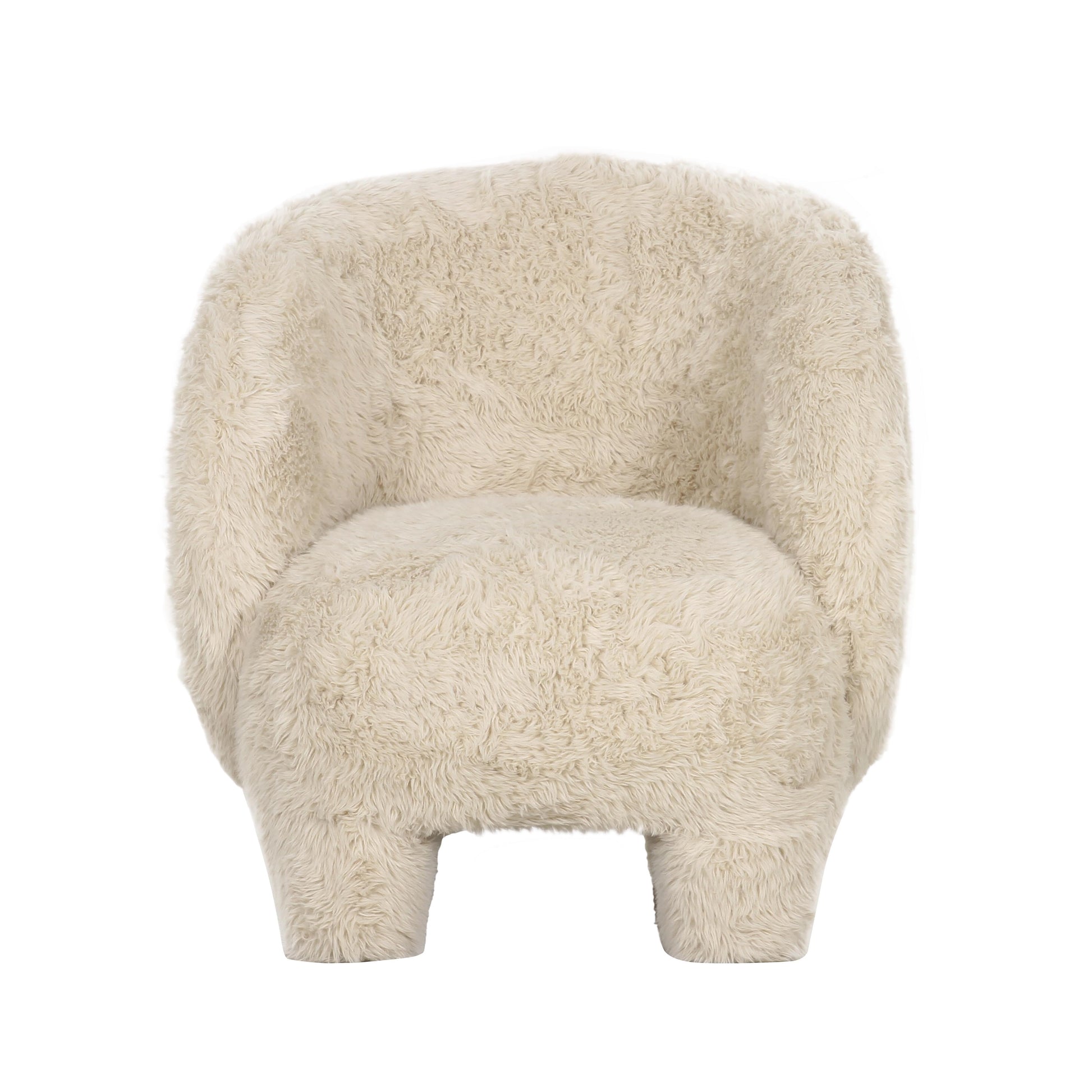 Kiki Natural Vegan Shearling Accent Chair by TOV