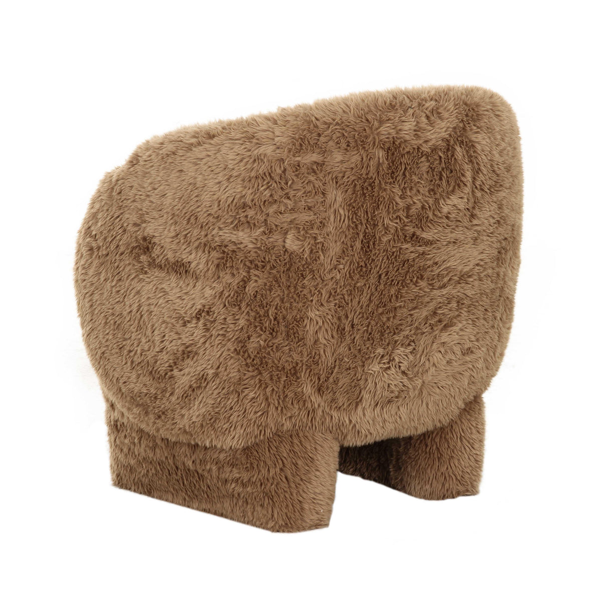 Kiki Dark Taupe Contract-Grade Vegan Shearling Accent Chair by TOV Furniture – photo 4 of 7
