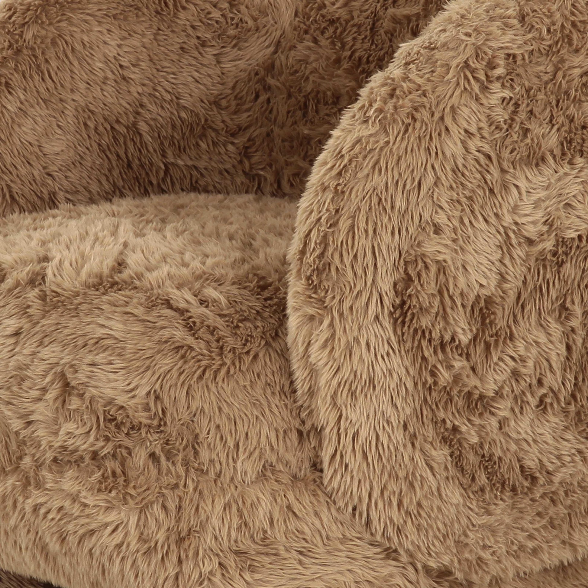 Kiki Dark Taupe Vegan Shearling Accent Chair by TOV