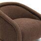 Rory Chocolate Brown Boucle Swivel Chair by TOV