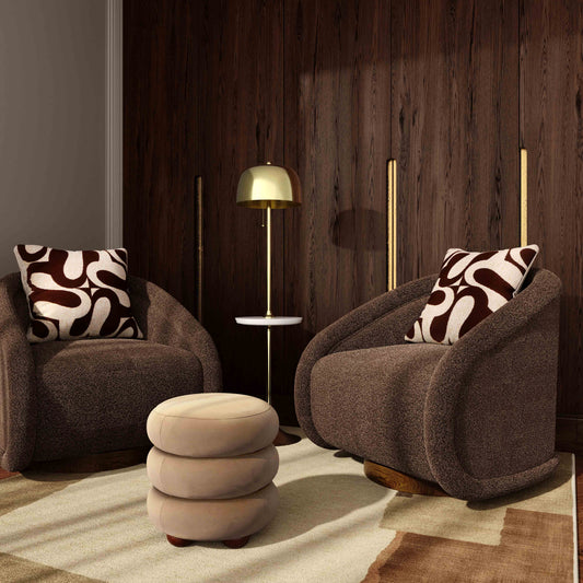 Rory Performance Boucle Swivel Accent Chair in Chocolate Brown by TOV Furniture – photo 2 of 7