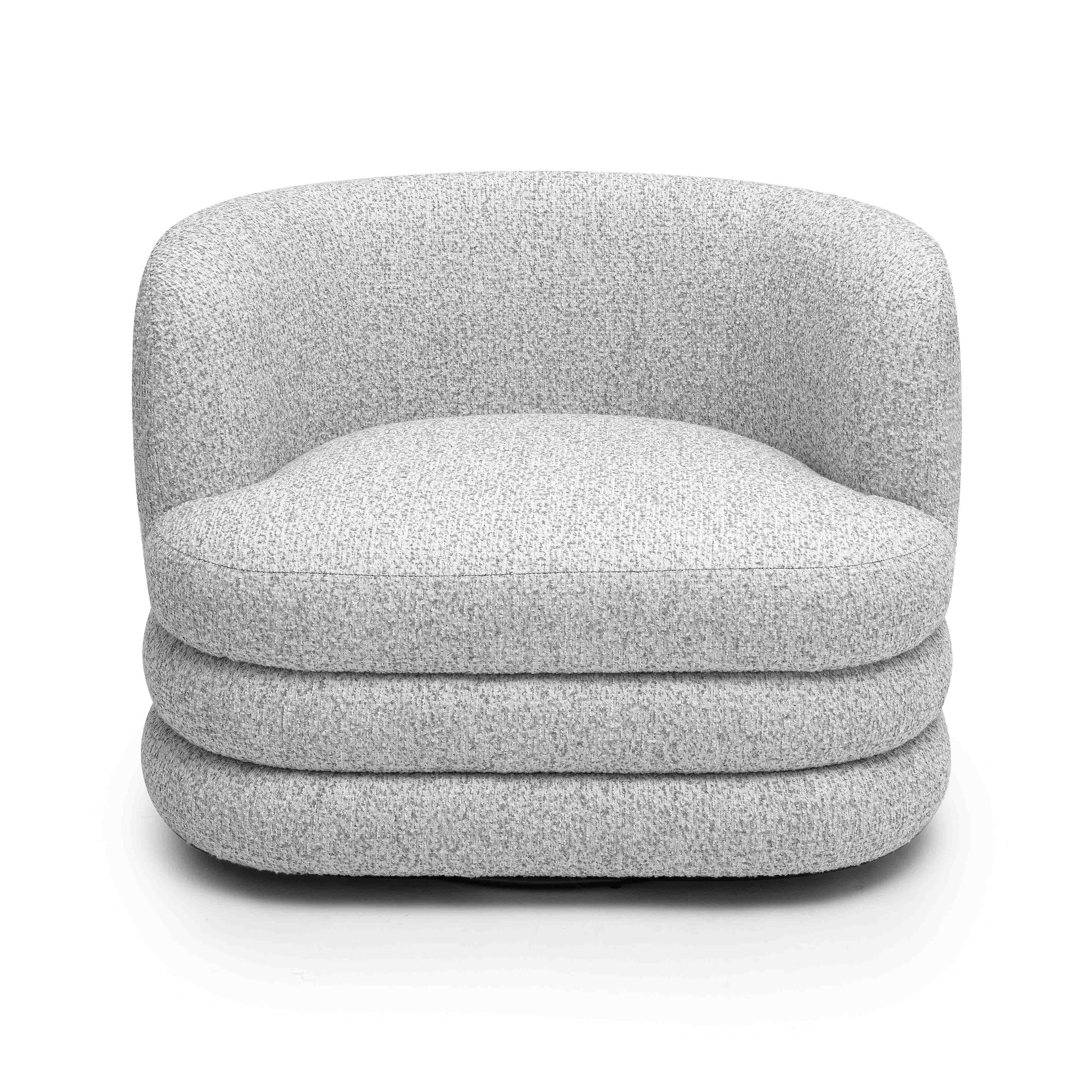 Astor Heavy Performance Boucle Swivel Hotel Lounge Chair Light Grey by Tov Furniture