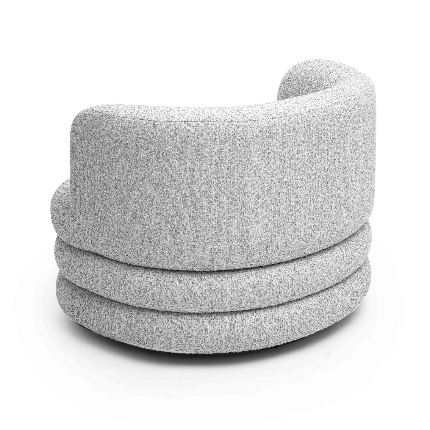 Astor Heavy Performance Boucle Swivel Hotel Lounge Chair Light Grey by Tov Furniture