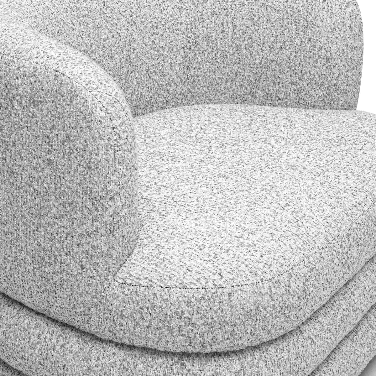Astor Light Grey Performance Boucle Swivel Hotel Lounge Chair by TOV Furniture – photo 5 of 7