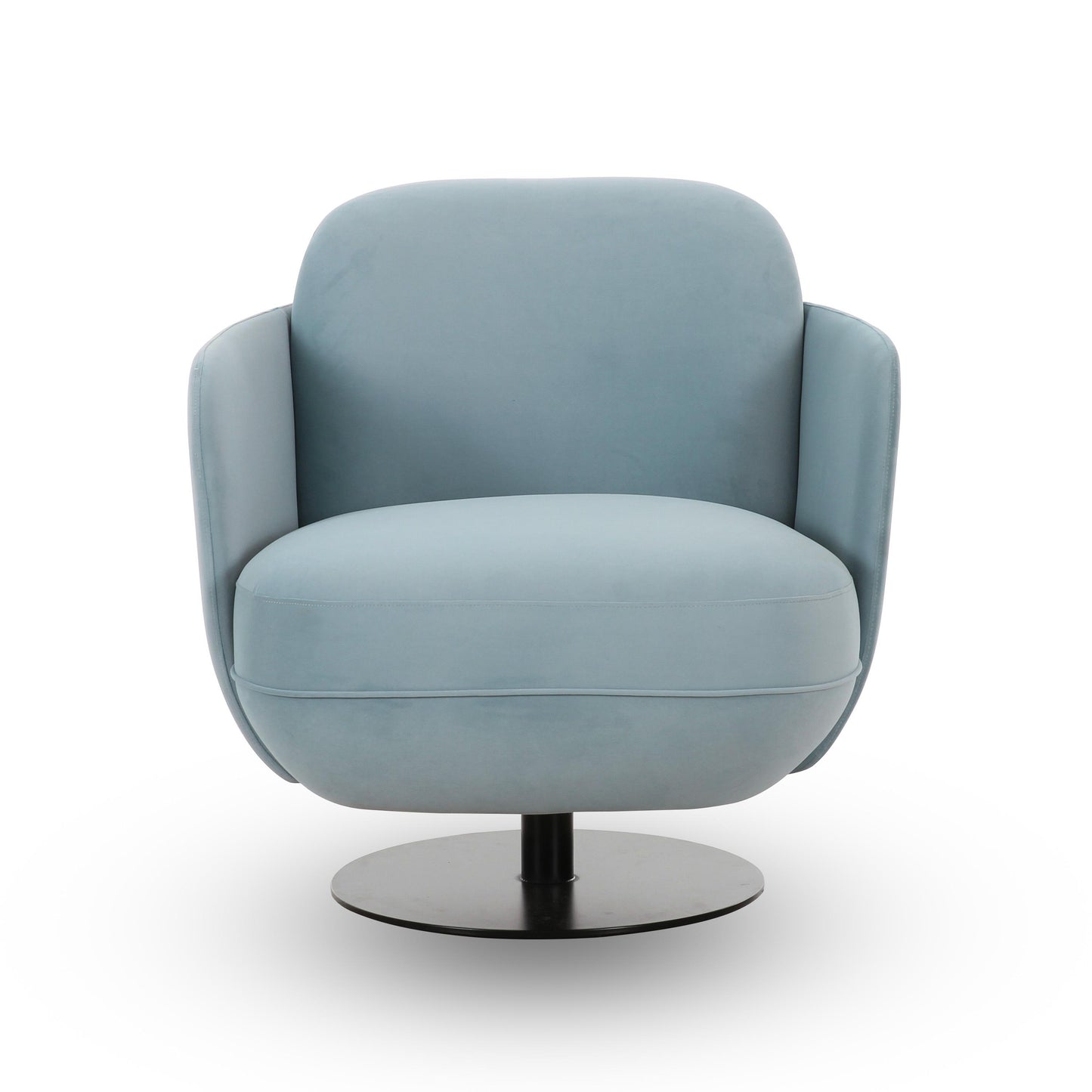 Solange Performance Velvet Swivel Accent Chair Blue by Tov Furniture