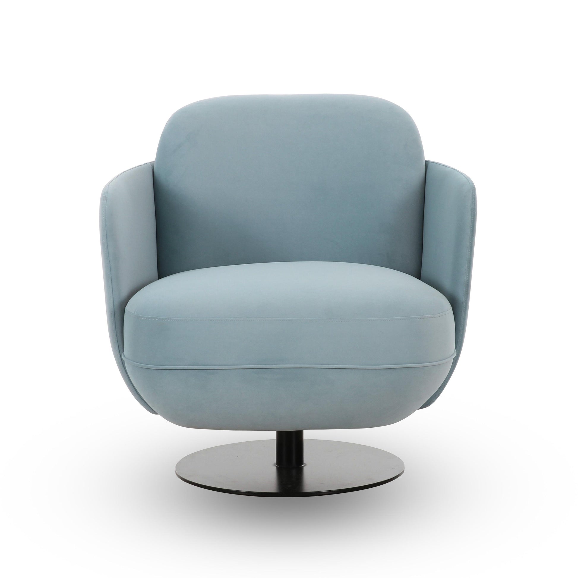 Solange Performance Velvet Swivel Accent Chair Blue by Tov Furniture