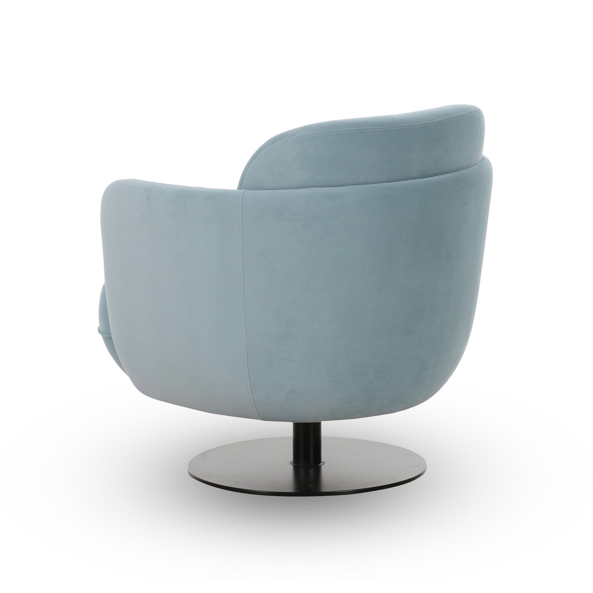 Solange Performance Velvet Swivel Accent Chair Blue by Tov Furniture