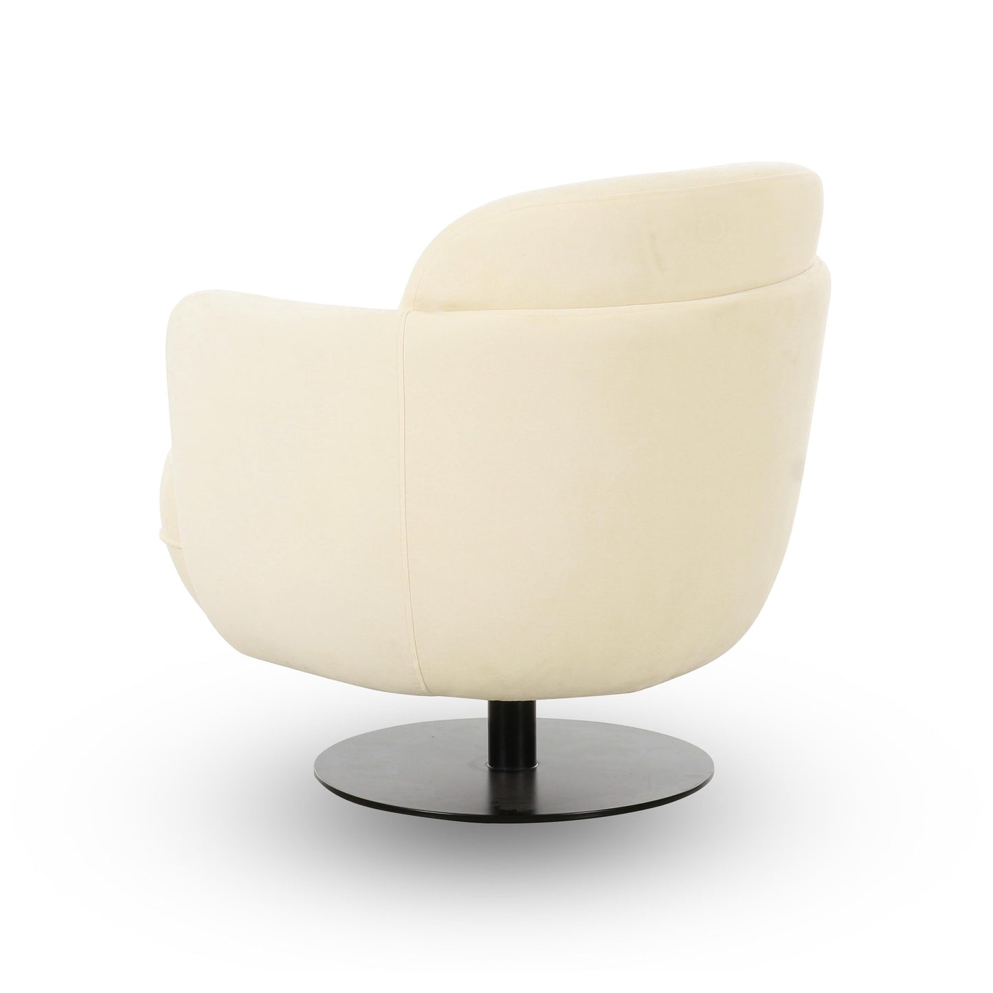 Solange Performance Velvet Swivel Accent Chair Cream by Tov Furniture