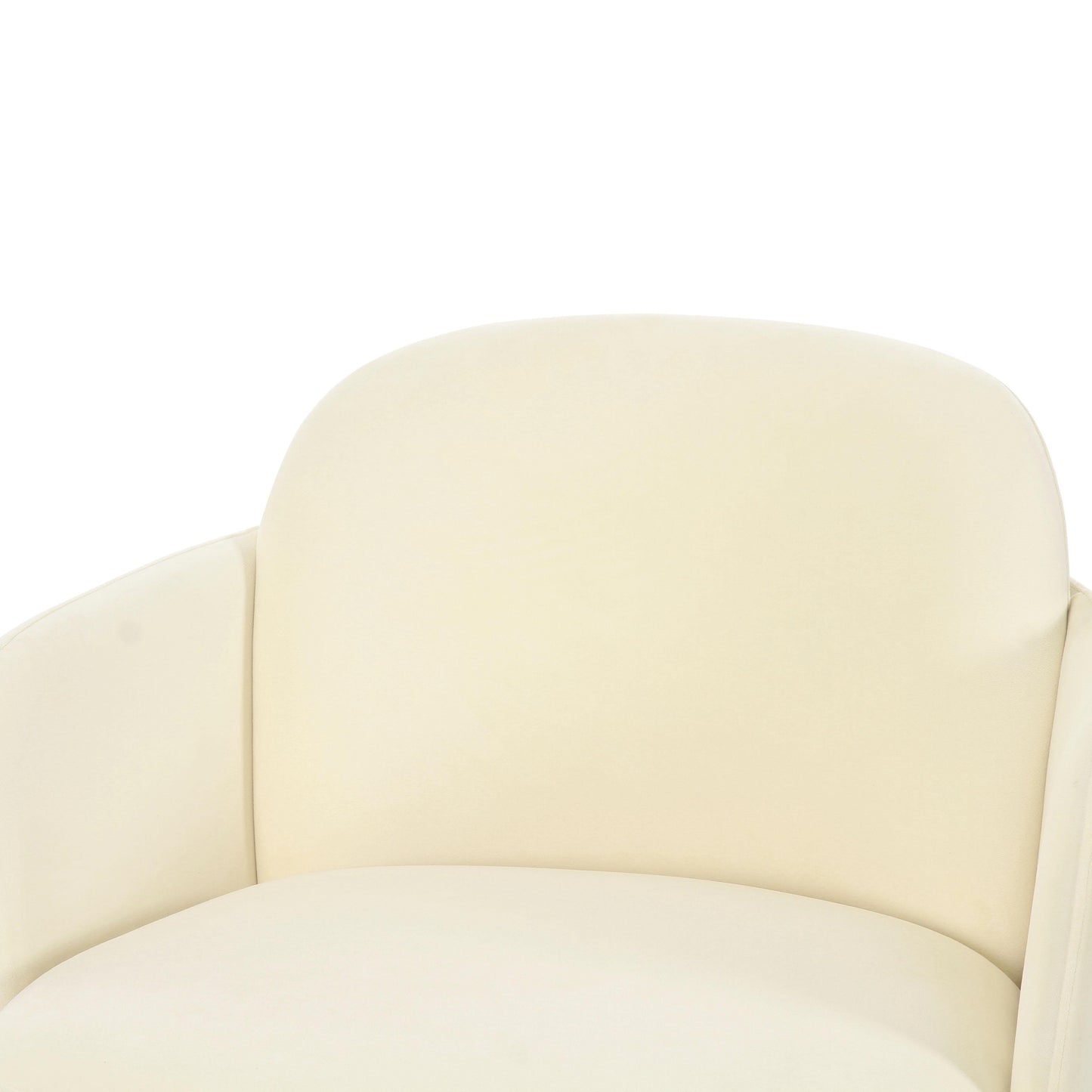 Solange Performance Velvet Swivel Accent Chair Cream by Tov Furniture