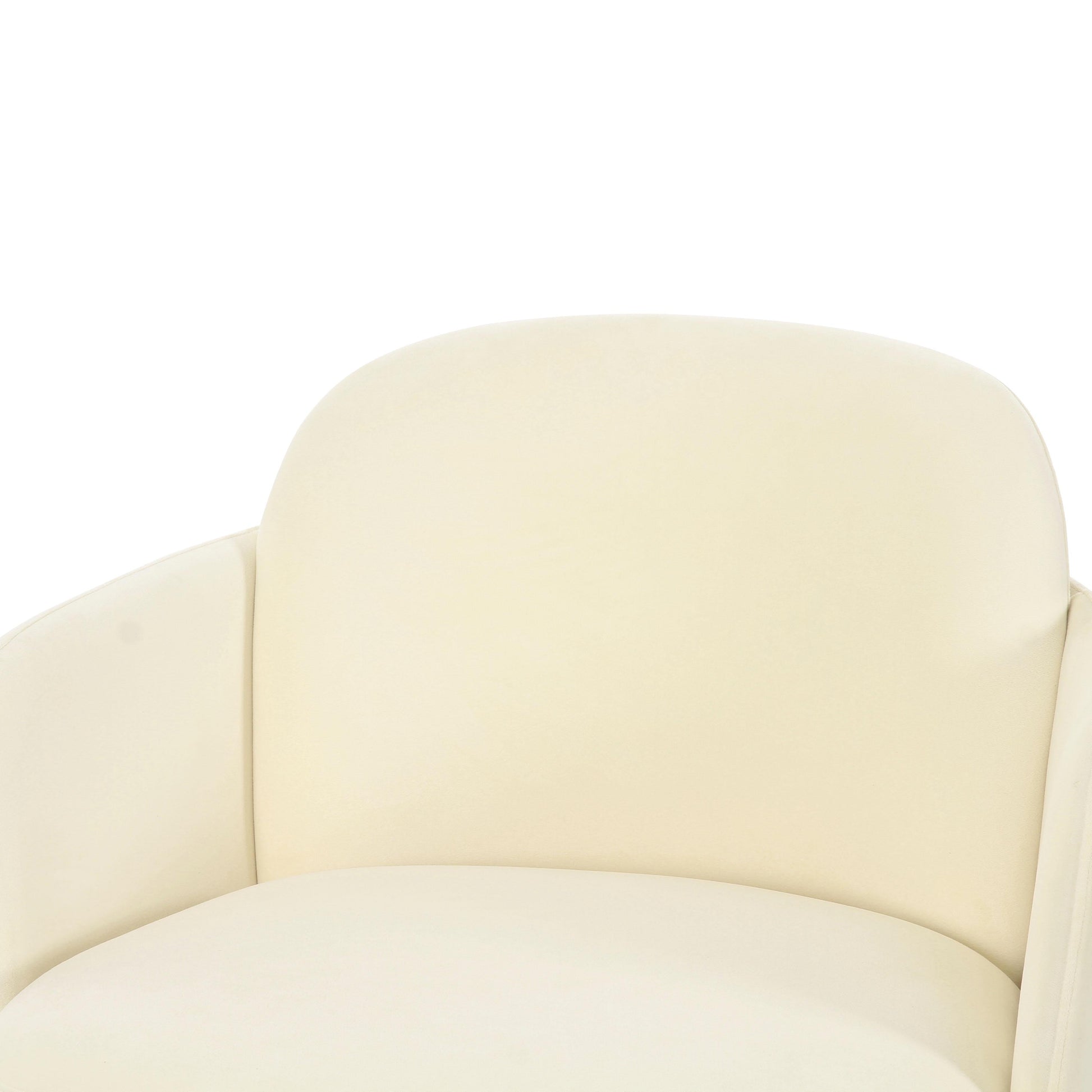 Solange Performance Velvet Swivel Accent Chair Cream by Tov Furniture