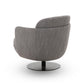 Solange Grey Textured Contract-Grade Weave Fabric Swivel Accent Chair Grey by Tov Furniture