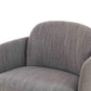 Solange Grey Textured Contract-Grade Weave Fabric Swivel Accent Chair Grey by Tov Furniture