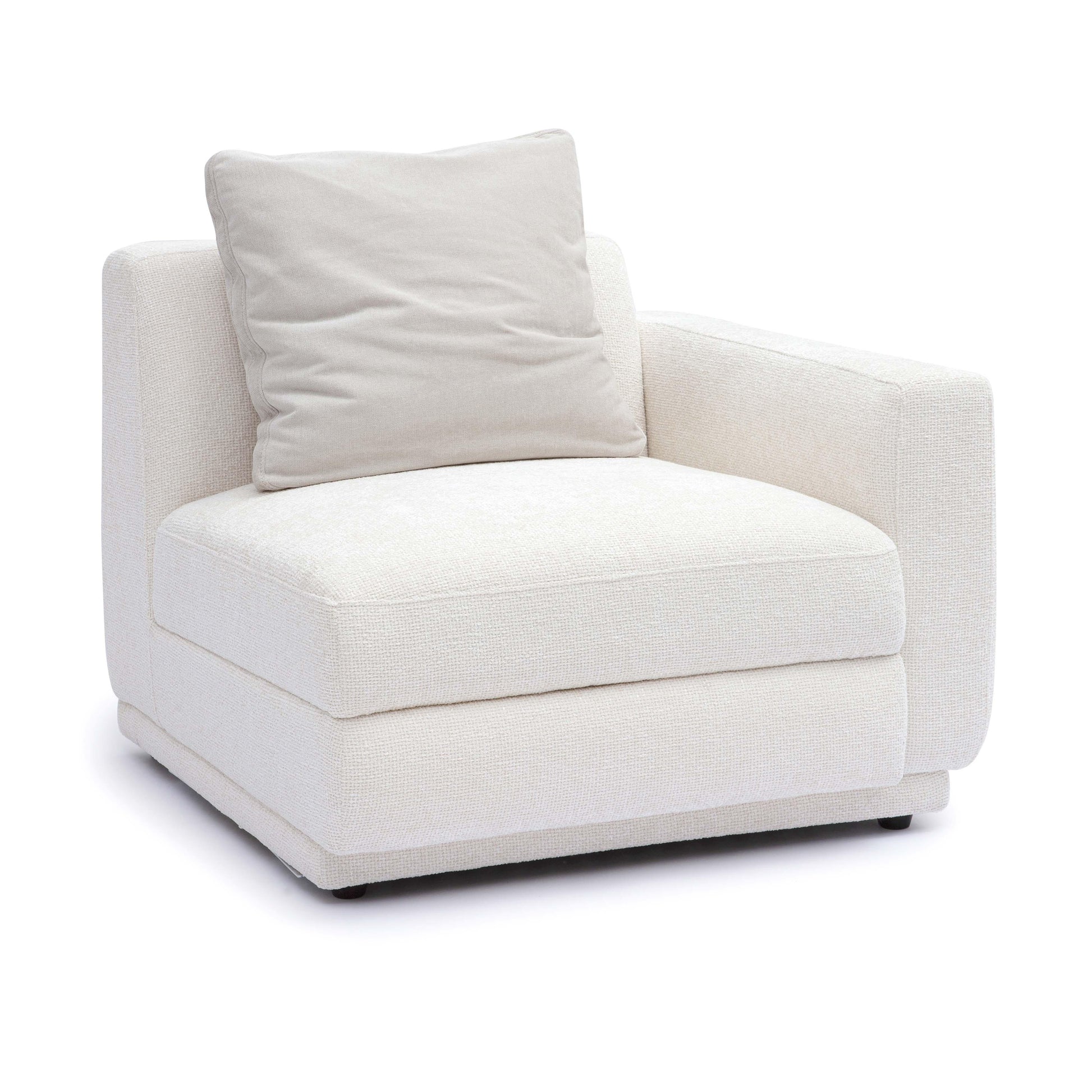 Perry Cream Chenille Modular Corner Chair by TOV S69214