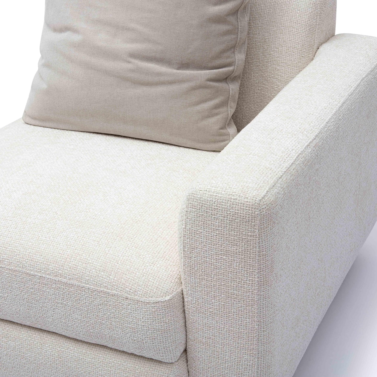 Perry Cream Chenille Modular Corner Chair by TOV S69214