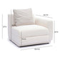 Perry Cream Chenille Modular Corner Chair by TOV S69215