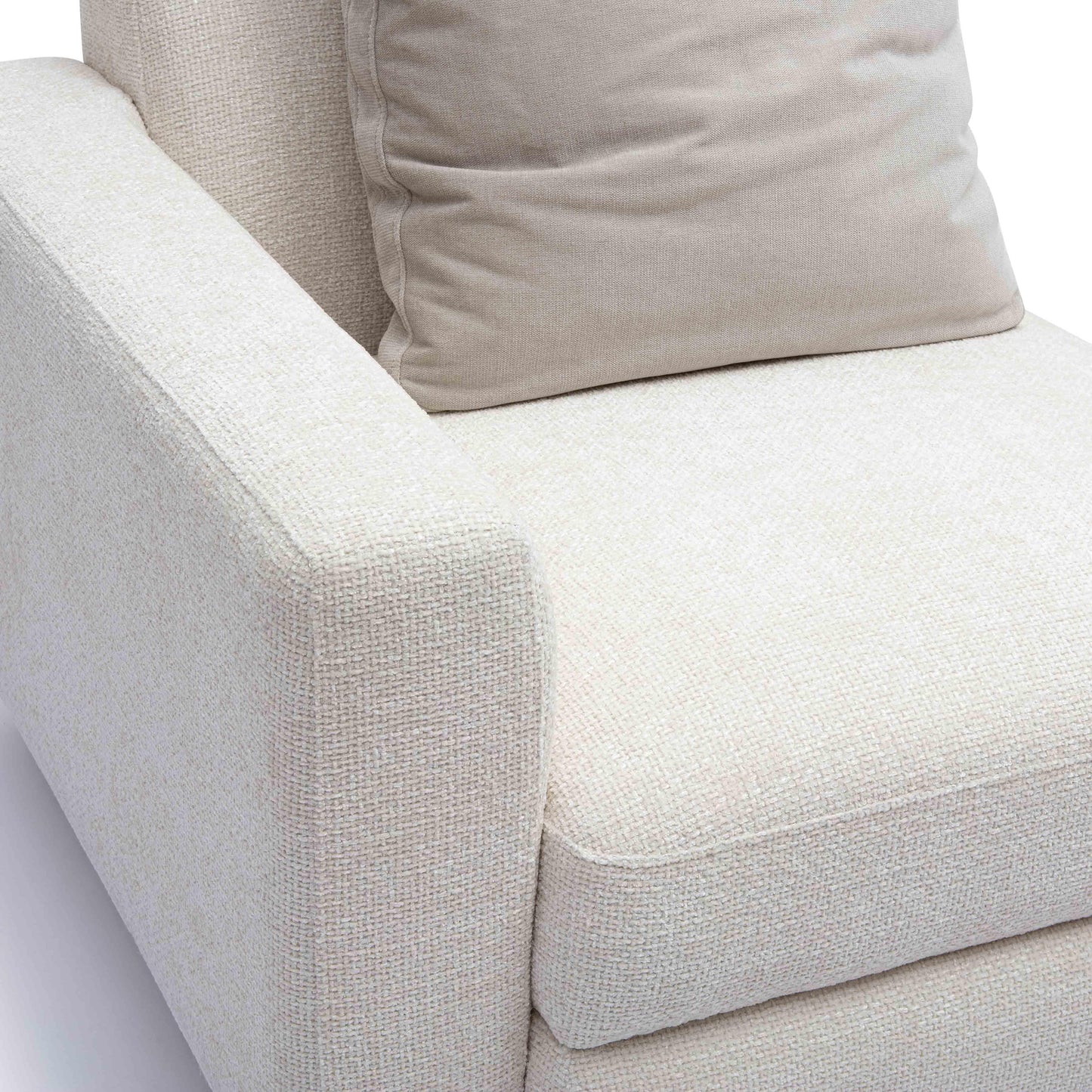 Perry Cream Chenille Modular Corner Chair by TOV S69215