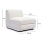 Perry Cream Chenille Modular Armless Chair by TOV S69216
