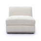 Perry Cream Chenille Modular Armless Chair by TOV S69216