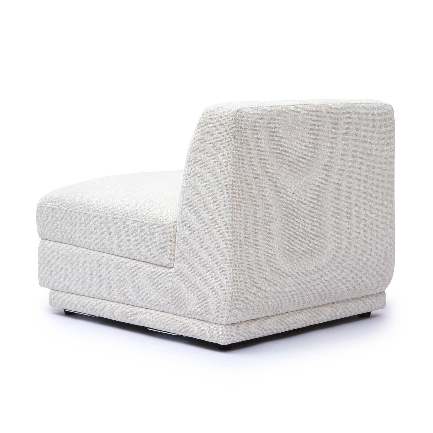 Perry Cream Chenille Modular Armless Chair by TOV S69216