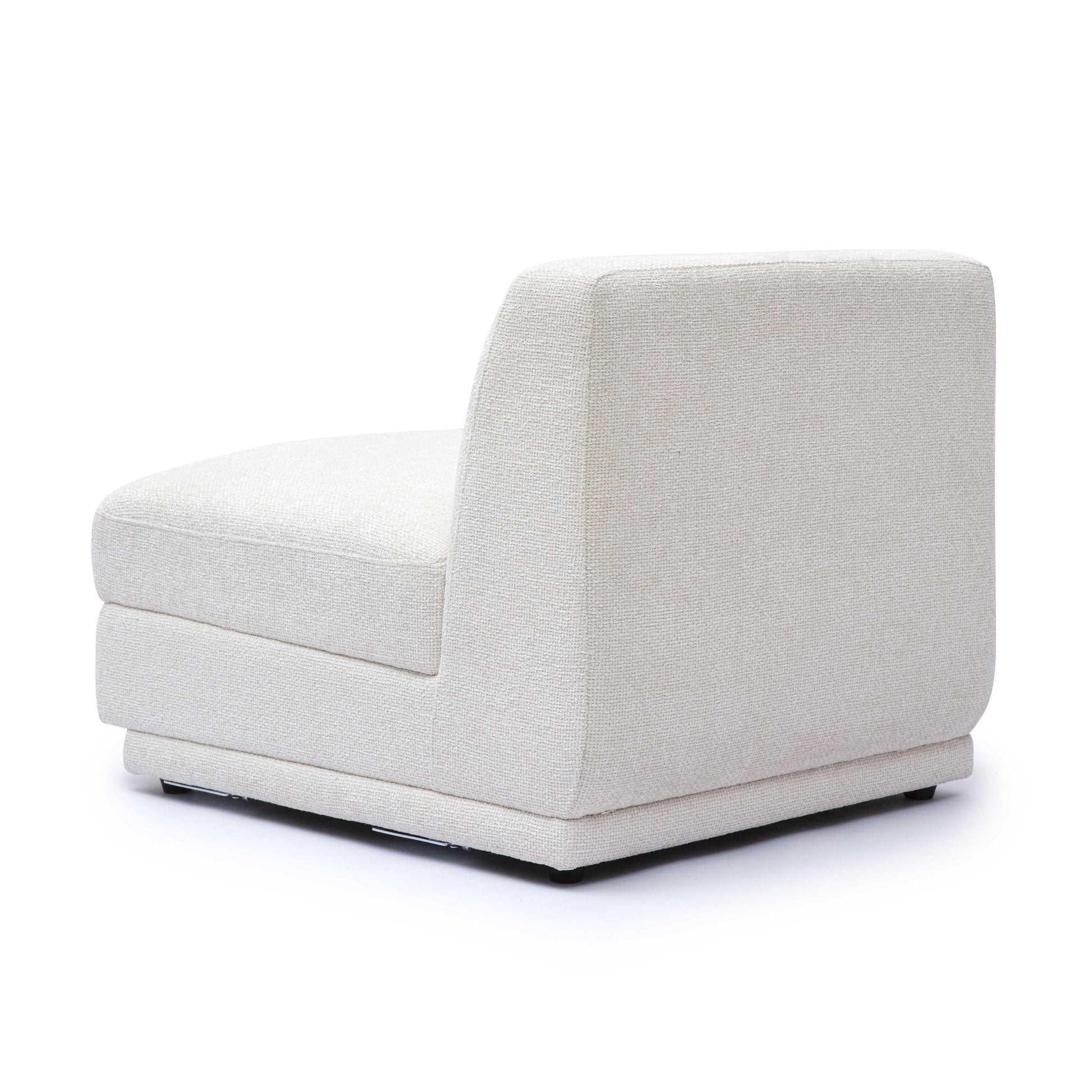 Perry Cream Chenille Modular Armless Chair by TOV S69216