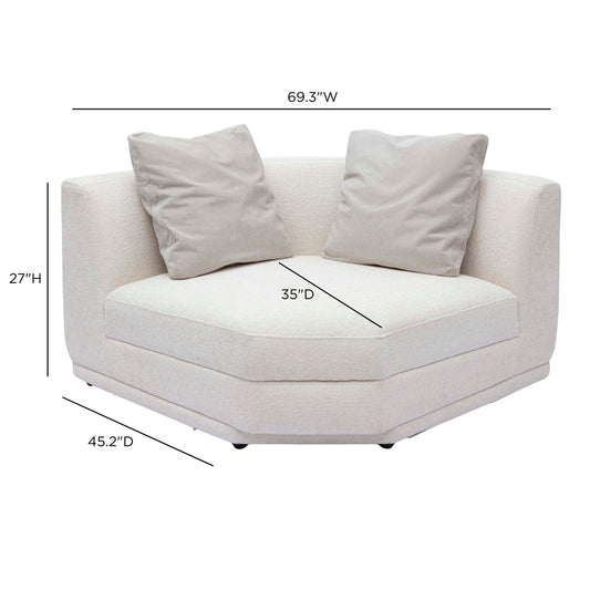 Perry Modular Corner Wedge in Cream by TOV Furniture – photo 7 of 7
