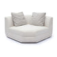 Perry Cream Chenille Modular Wedge Corner Chair by TOV S69217
