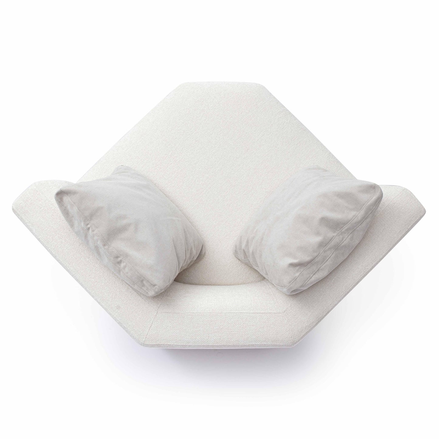 Perry Cream Chenille Modular Wedge Corner Chair by TOV S69217