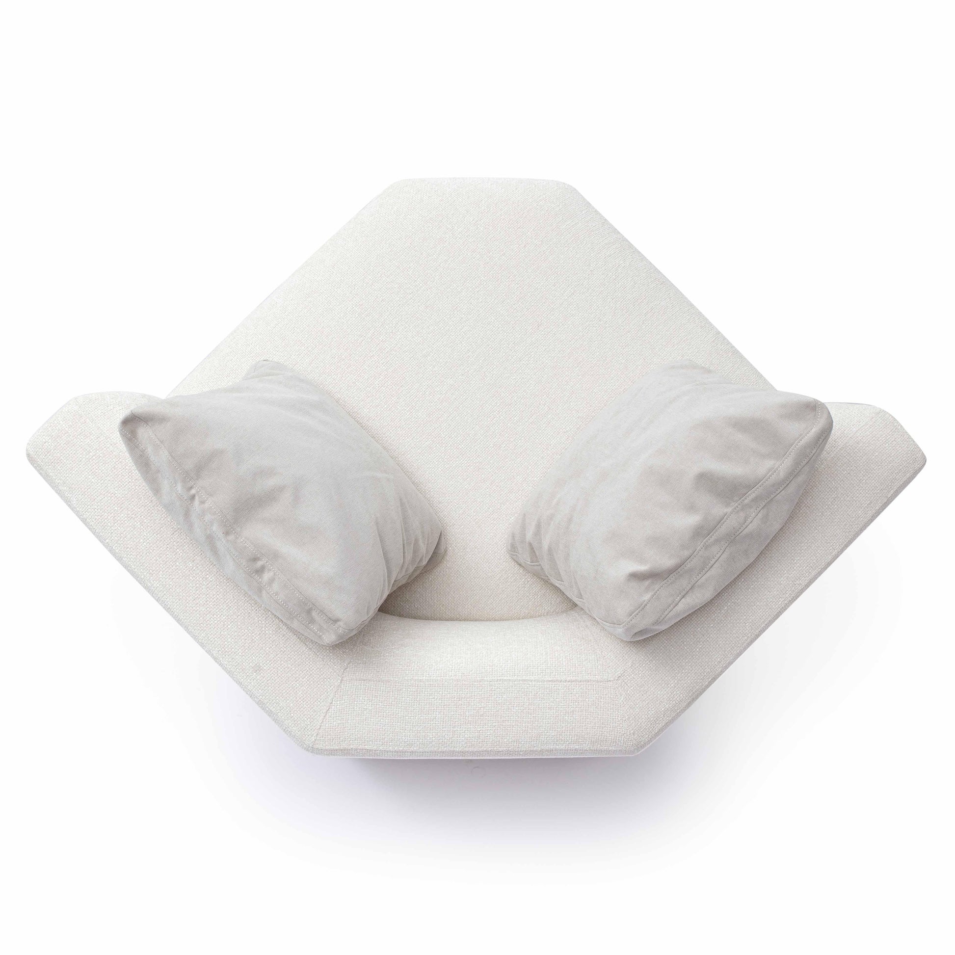 Perry Cream Chenille Modular Wedge Corner Chair by TOV S69217