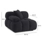Calliope Performance Vegan Shearling Modular Corner Chair Black by Tov Furniture