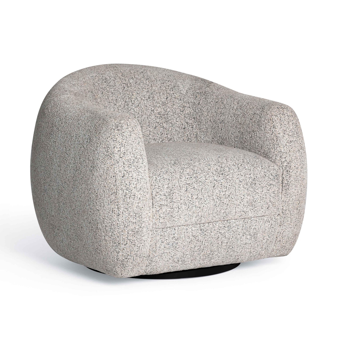 Judy Black and White Woven Performance Fabric Swivel Chair Black and White by Tov Furniture