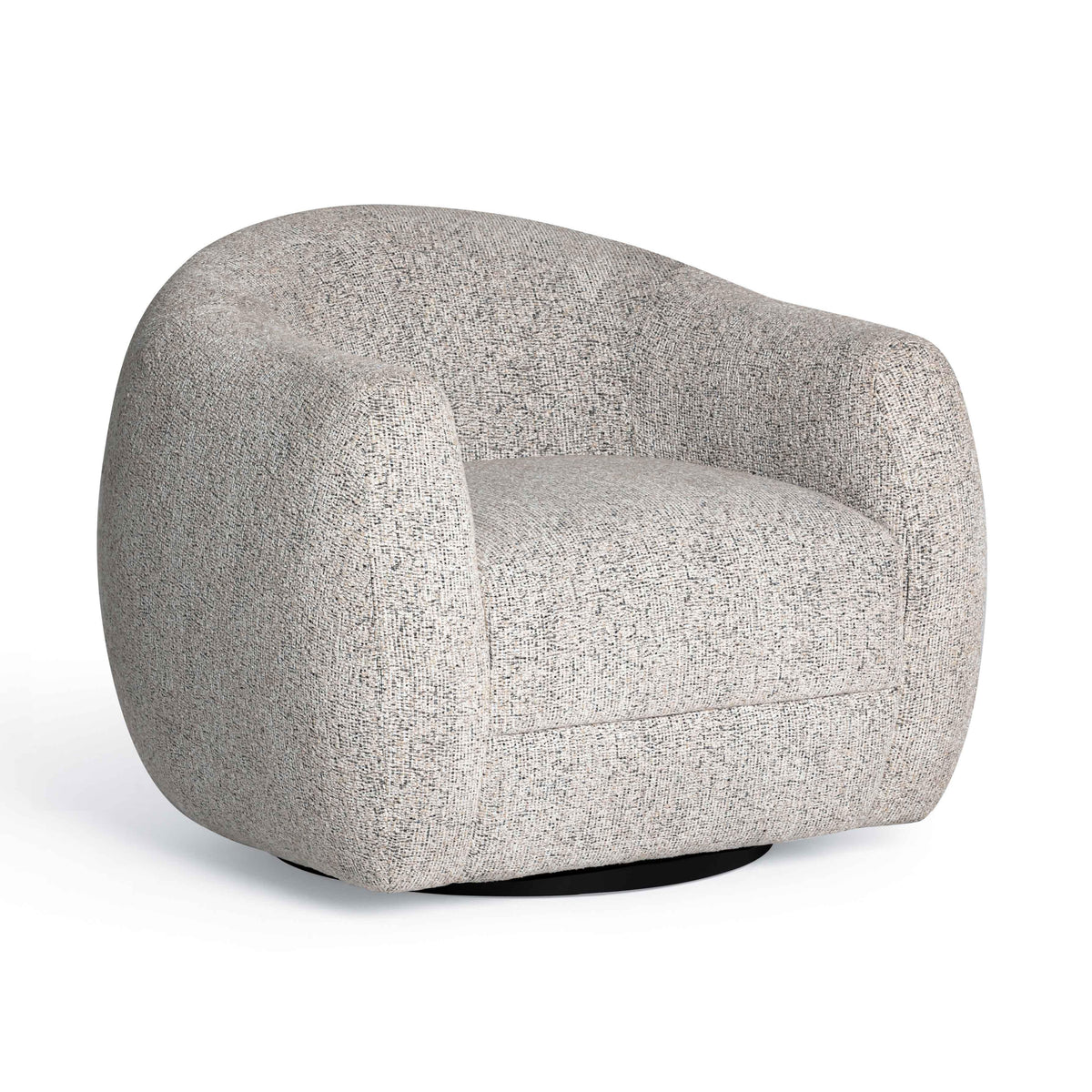 Judy Black and White Woven Performance Fabric Swivel Accent Chair by TOV Furniture – photo 1 of 7