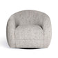 Judy Black and White Woven Performance Fabric Swivel Chair Black and White by Tov Furniture