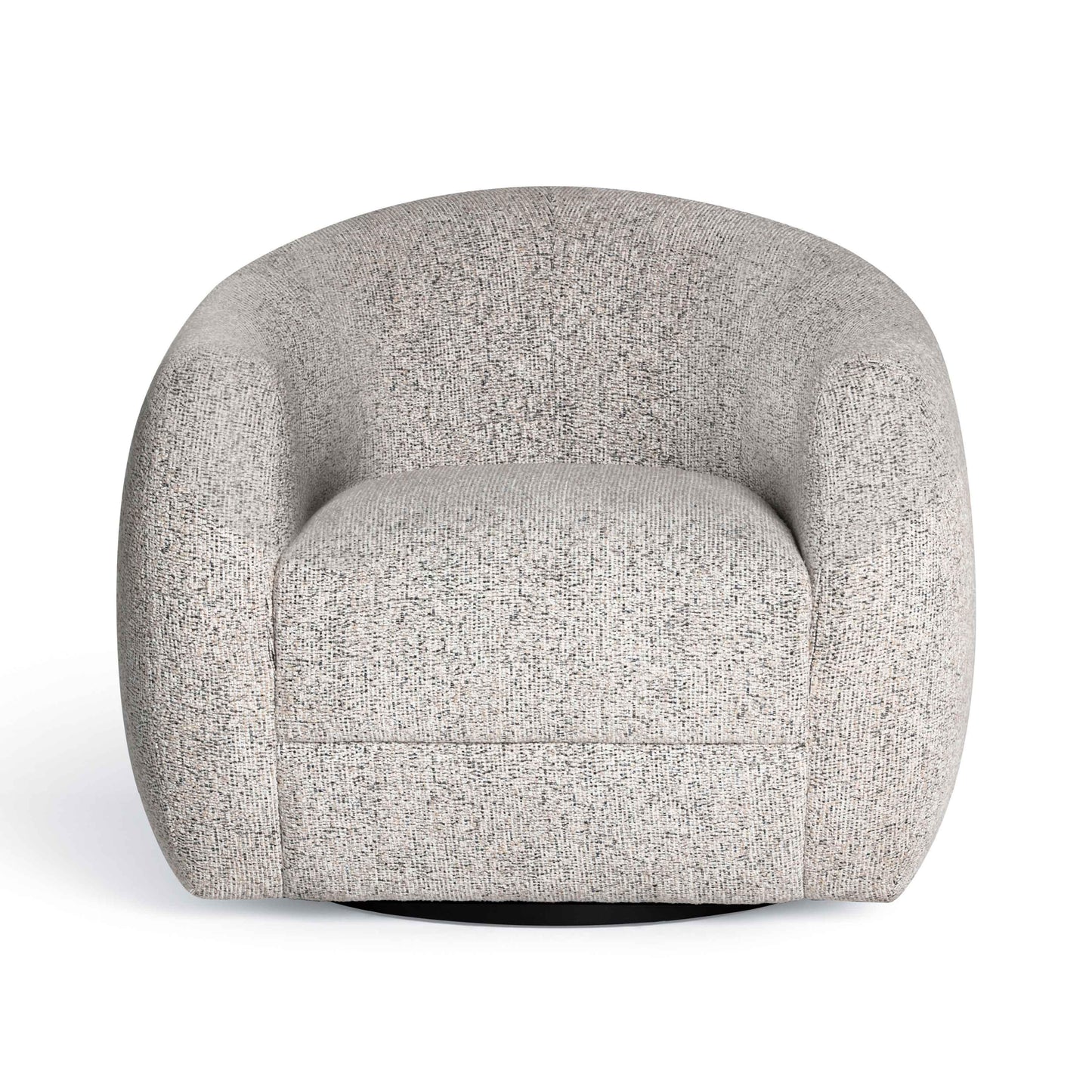 Judy Black and White Woven Performance Fabric Swivel Chair Black and White by Tov Furniture