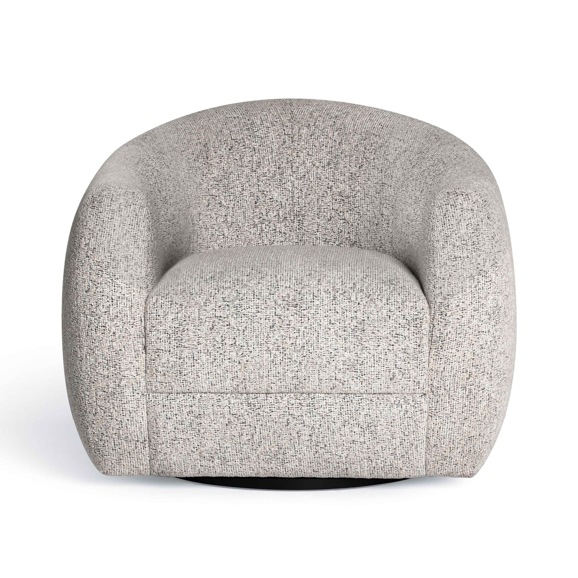 Judy Black and White Woven Performance Fabric Swivel Chair Black and White by Tov Furniture