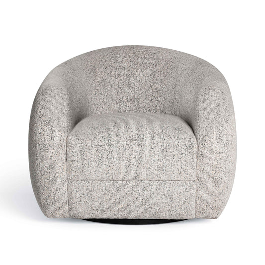 Judy Black and White Woven Performance Fabric Swivel Accent Chair by TOV Furniture – photo 2 of 7
