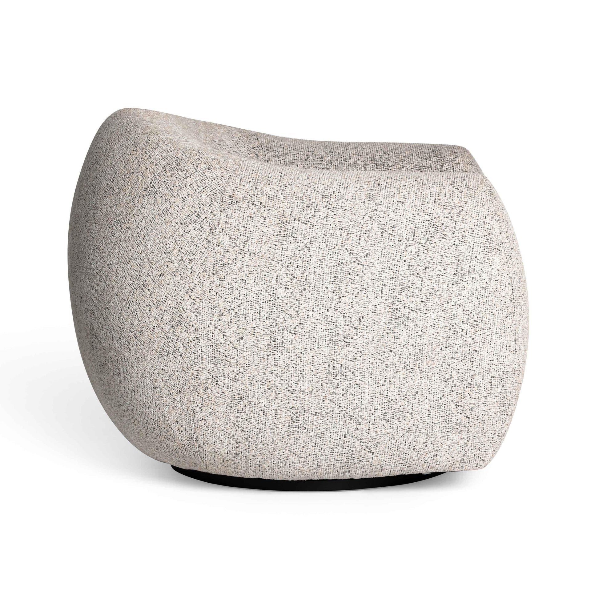 Judy Black and White Woven Performance Fabric Swivel Chair Black and White by Tov Furniture