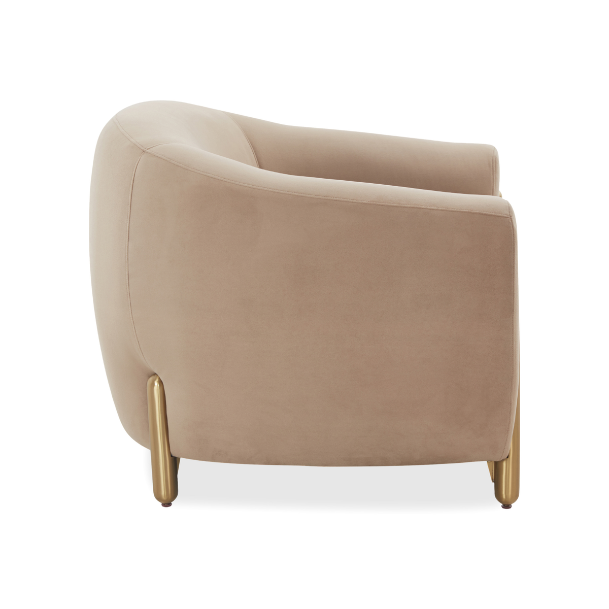 Lina Cafe Au Lait Performance Velvet Accent Chair by Inspire Me! Home Decor by TOV Furniture – photo 4 of 6