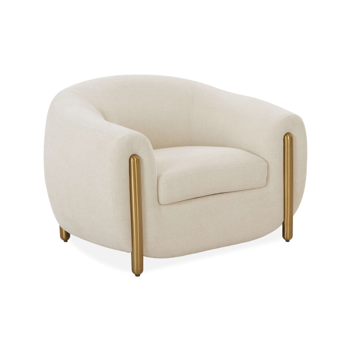 Lina Cream Performance Linen Accent Chair by Inspire Me! Home Decor by TOV Furniture – photo 1 of 6