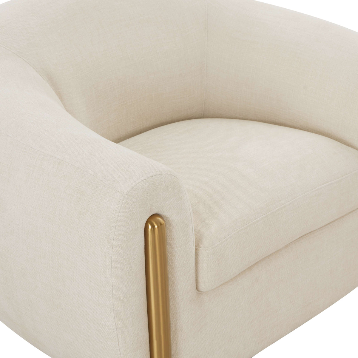 Lina Cream Performance Linen Accent Chair by Inspire Me! Home Decor by TOV Furniture – photo 3 of 6